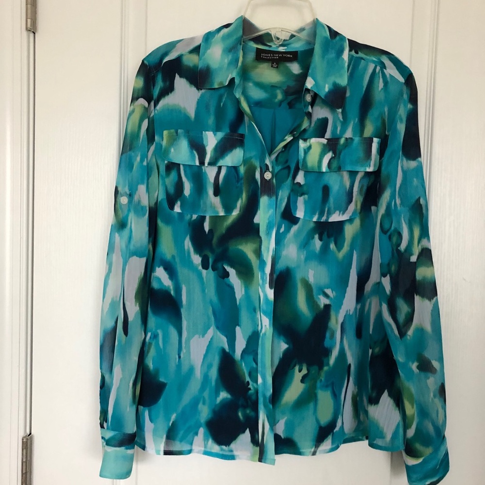 Long-sleeve, button down, lined, lightweight shirt